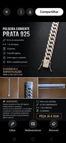 Pulseira prata 925