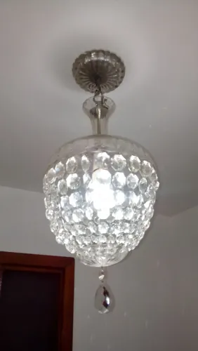 Lustre em cristal antigo década 1940 - raridade