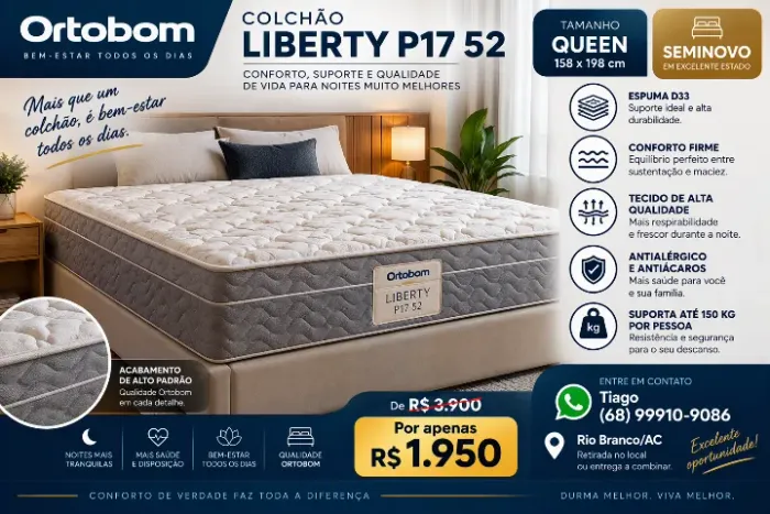 Colchão Queen Ortobom Liberty P17 52