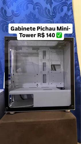  Gabinete Pichau Aquario Mini-Tower (Excelente Fluxo de Ar) - Barato