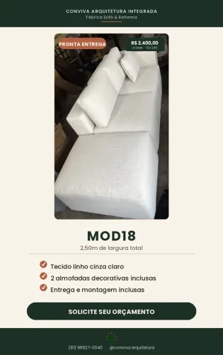 Sofá modular 2,50 novo - pronta entrega