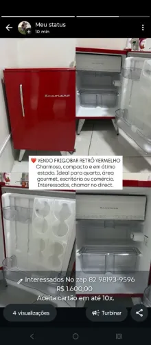 Frigobar Eletrolux super conservado