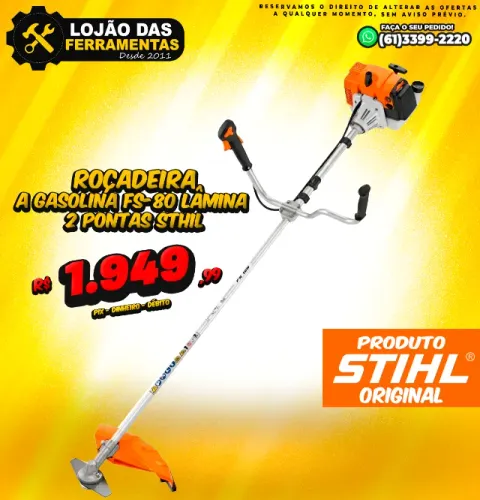 Roçadeira a Gasolina FS-80 Lâmina 2 Pontas Sthil