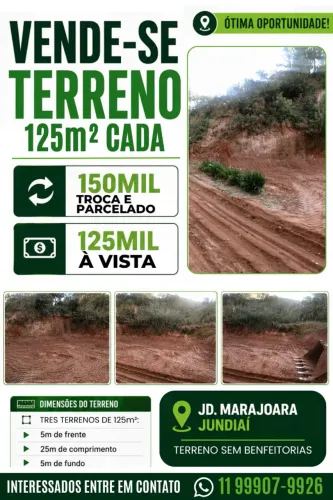Vende-se Terreno 125m² Jd. Marajoara - Jundiaí