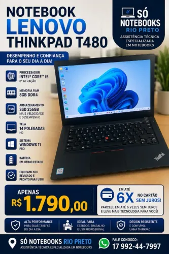 Notebook Lenovo Thinkpad T480