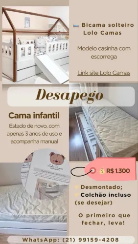 Bicama infantil solteiro Lolo camas