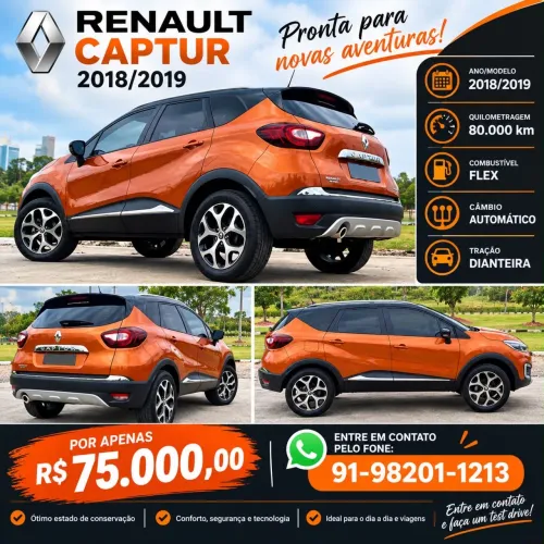 Renault Captur Intense 1.6 16V Flex 5P Aut. 2019