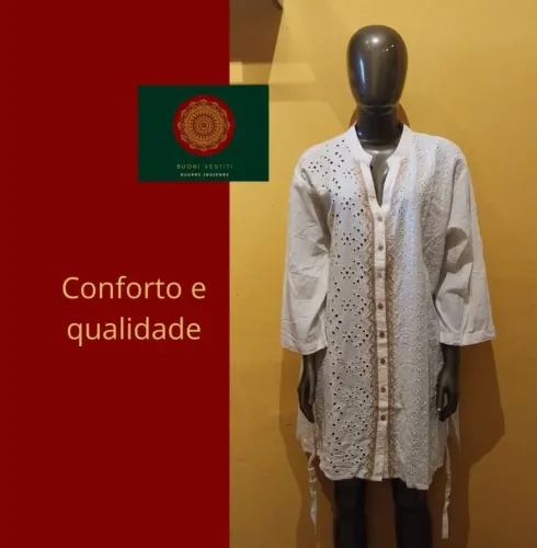 Bata Indiana Algodão Cru