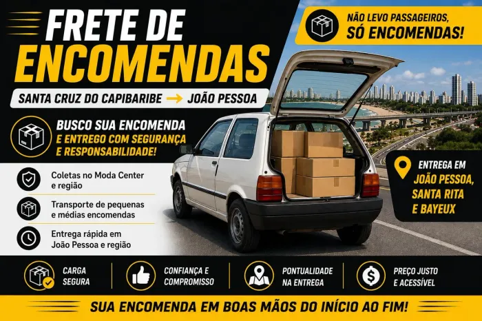 FRETE DE ENCOMENDAS ? SANTA CRUZ ? JOÃO PESSOA