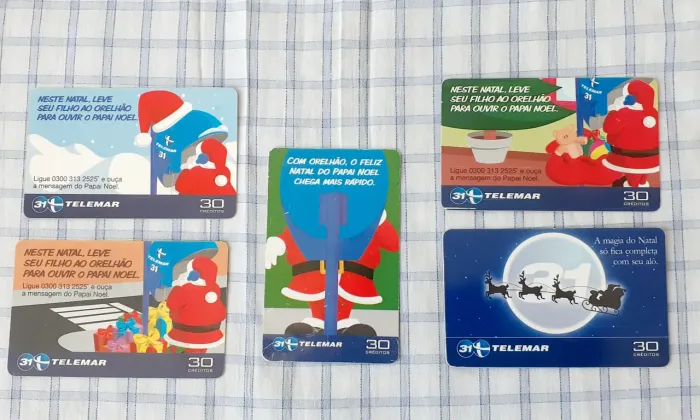 Cartões Telefônicos TELEMAR Coleção Exclusiva de Natal  ano 2001.