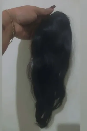 Vendo megahair humano na tela. 55 centímetros 150 gramas preto . R$400,00 tem conversa