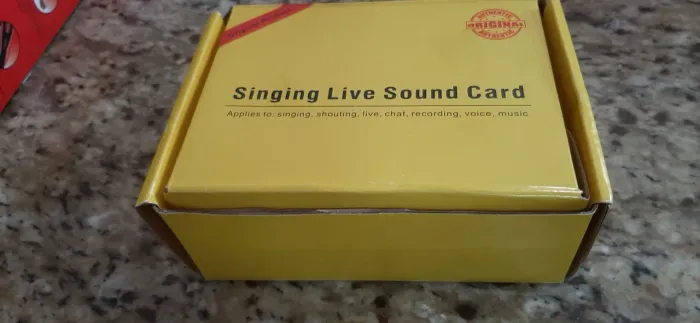 Placa ou Mesa de Som Sing Live Som Card, para quem quer fazer live, suporta 2 canais !