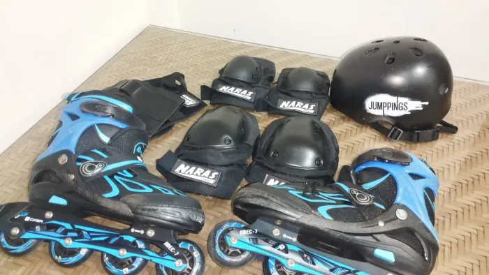 PATINS OXER PIXEL + KIT COMPLETO DE PROTEÇÃO