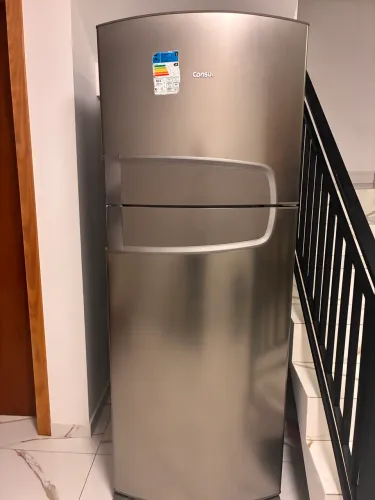 Geladeira Consul Inox 450L modelo CRD49
