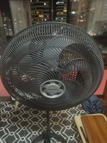 Ventilador Rotativo com Pedestal Ventisol Turbo 6 Pás 50cm Preto