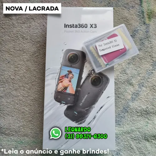 (Lacrada) Câmera Insta360 X3 (5.7K)