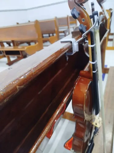 Gancho suporte para violino viola de arco 