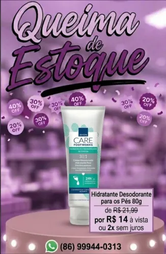 Hidratante/Desodorante P/ Pés