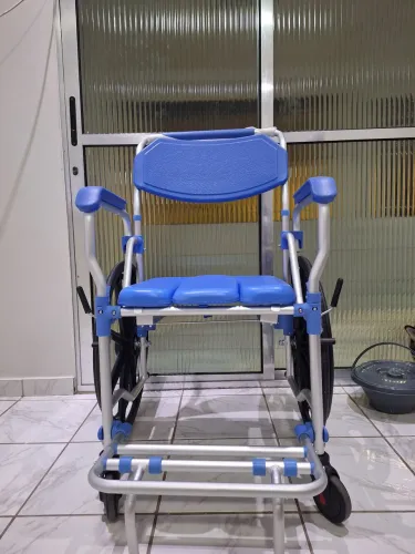 Cadeira de Banho Dellamed D65 Alumínio Rodas 24"