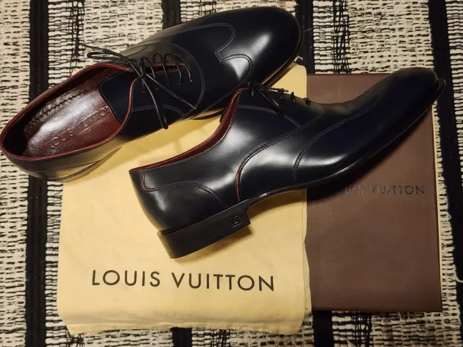Sapato masculino Louis Vuitton social azul marinho novo original com caixa