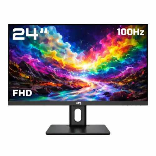 Monitor Hq Pro 24" Fullhd, Widescreen, HDMI, Vga, Vesa e Ajuste de Inclinação