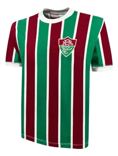 CAMISA DO FLUMINENSE RETRO TRICOLOR TAMANHO G EM MALHA 30.1 PENTEADA 