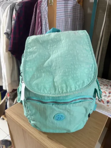 Mochila Kipling azul espaçosa original