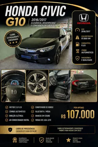 Honda Civic Sedan EX 2.0 Flex 16V Aut.4p 2017