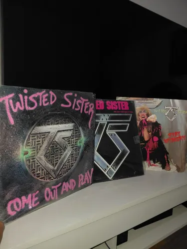 Lote 3 discos de vinil twisted sister rock LP