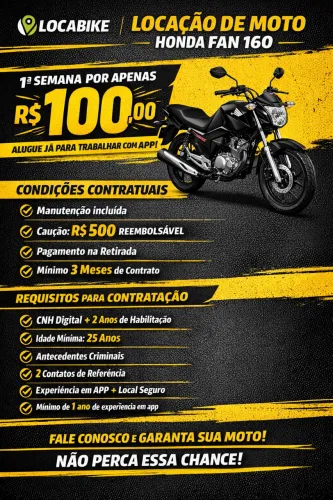 Locação Honda Fan 160