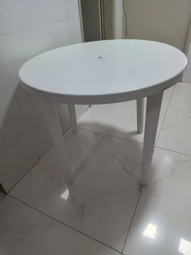 Mesa Redonda Capri Branca - 89 cm
