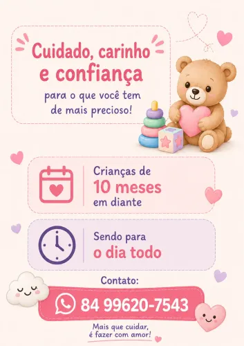 Baba de crianças apartir de 10 meses