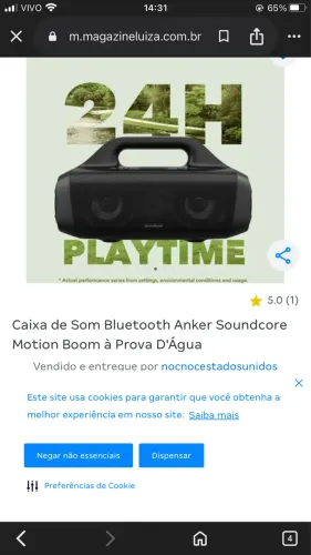 Caixa de som prova d?água 