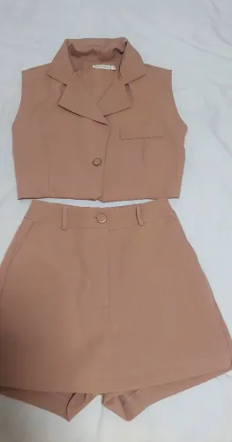 Conjunto alfaiataria short saia