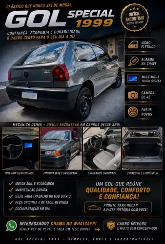 Volkswagen Gol Geração II Special 1.0 8V 58cv Gasolina Mec. 2P 1999