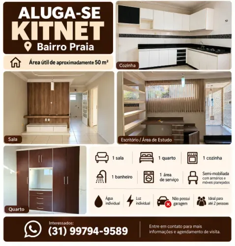 Aluguel de Kitnet semi-mobiliada