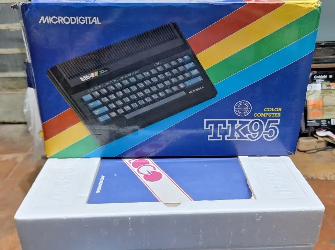 Computador Tk 95 Microdigital raro na caixa 0km antigo -Msx-cce Exato pro-Prologica-Cp500-