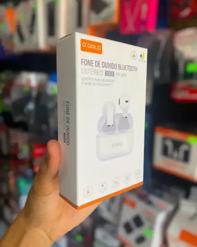 FONE DE OUVIDO BLUETOOTH GOLD FN-B09 ?R$ 89,99