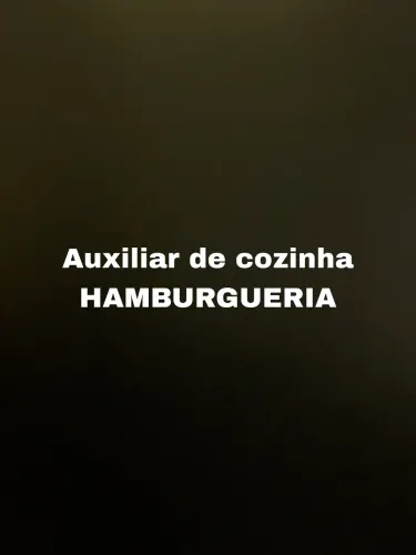 Auxiliar de cozinha Cohatrac
