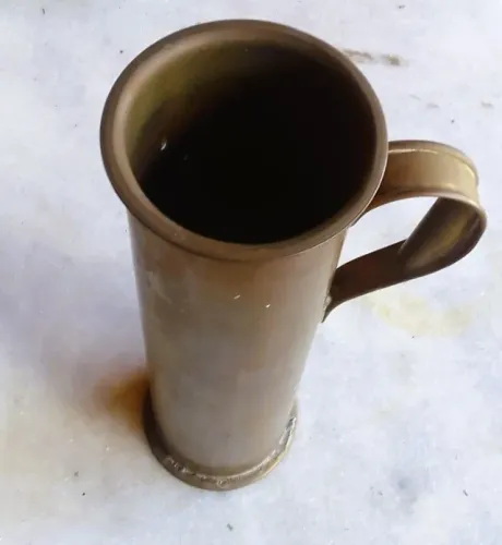Antiga e raríssima Floreira Jarra com alça Bronze maciço feitio soulier*
