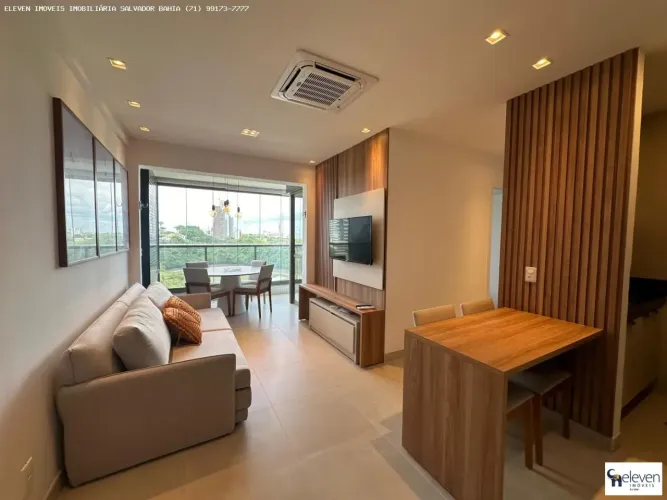 APARTAMENTO EXCLUSIVO E MOBILIADO NO BEACH CLASS SALVADOR 2/4 VISTA AVENIDA COM INFRA E UM