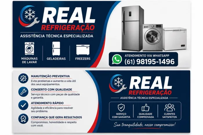 Assistência técnica em máquina de lavar e geladeira