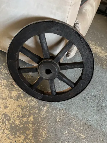 Roda de charrete carroça pequena perfeita 0.45 ctms