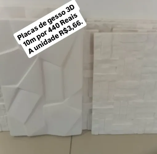 Placas de gesso 3D