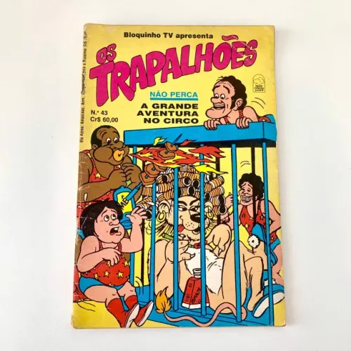  Gibi Os Trapalhões 43 - Bloch 1980 - Aventura Circo Didi Dedé Mussum HQ Quadrinhos Cine