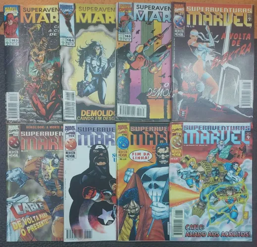 8 gibis super aventuras marvel anos 90 ed. Abril marvel comics x-men dc vingadores