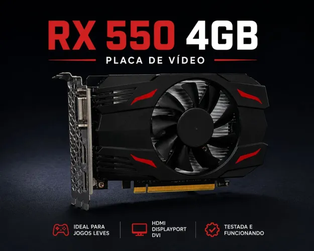 RX 550 4GB AMD - Excelente Estado