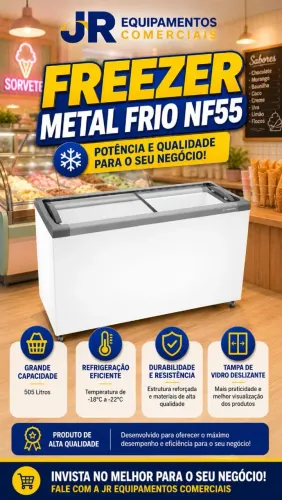 Freezer Ilha Metalfrio Novo