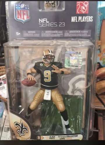 Boneco de ação drew brees new orleans saints nfl series 23 mcfarlane