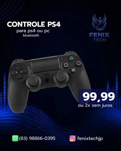 CONTROLE PS4/PC bluetooth (NOVO)